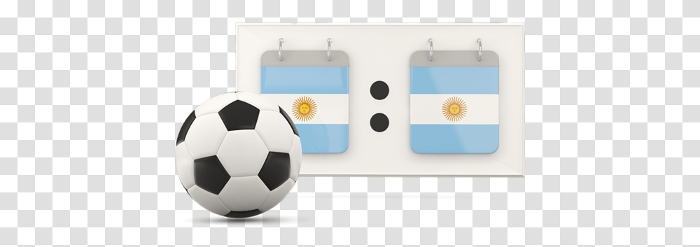 Football With Scoreboard Illustration Of Flag Argentina Flag, Soccer Ball, Team Sport, Sports, Text Transparent Png