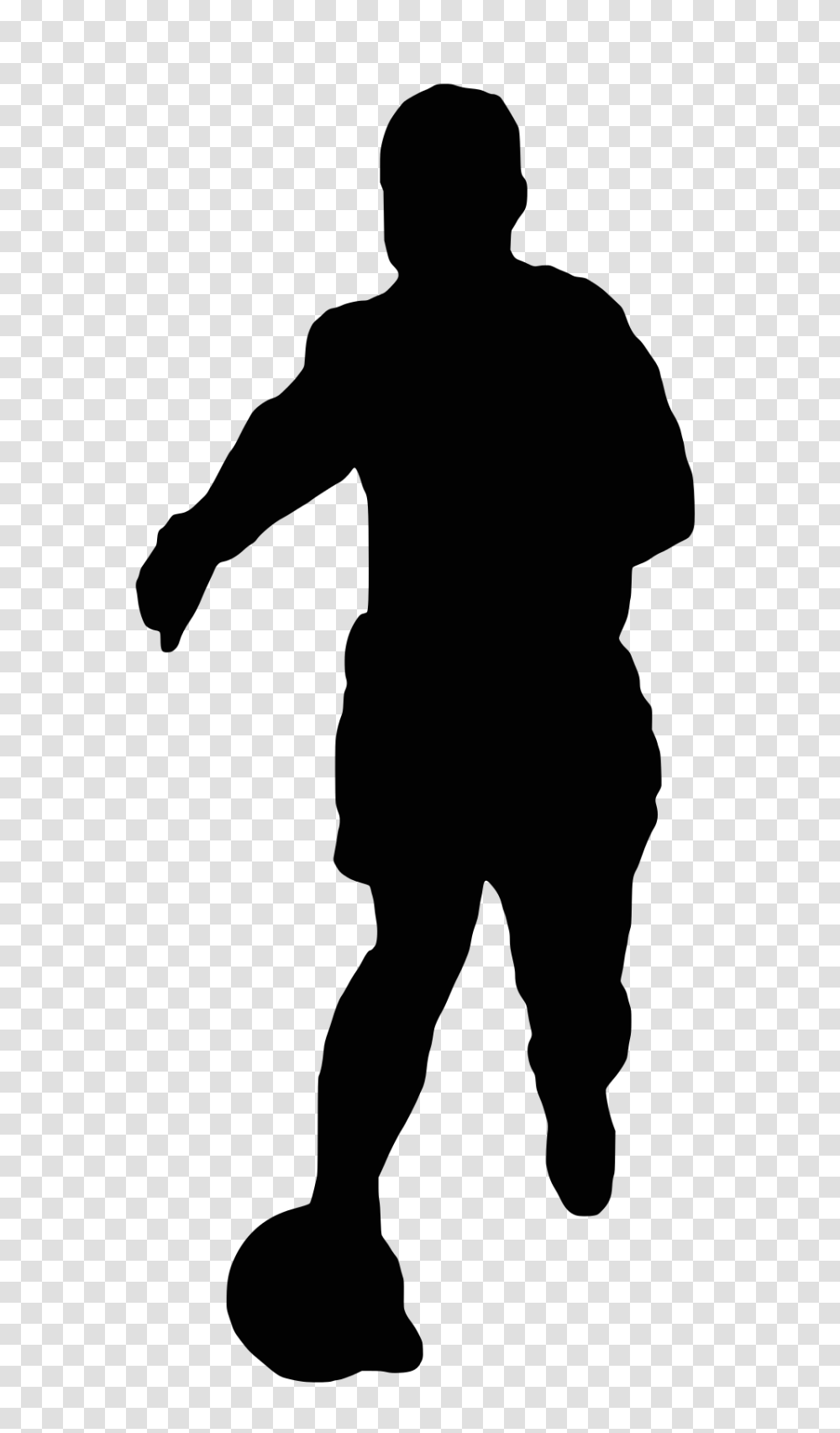 Footballer Silhouette, Person, Human, Light Transparent Png