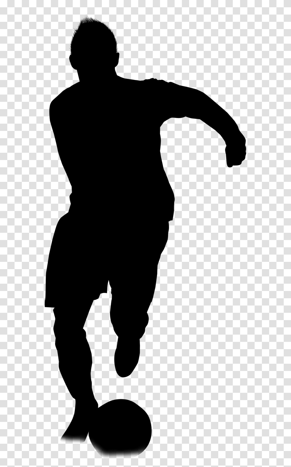 Footballer Silhouette Silhouette, Gray, World Of Warcraft Transparent Png