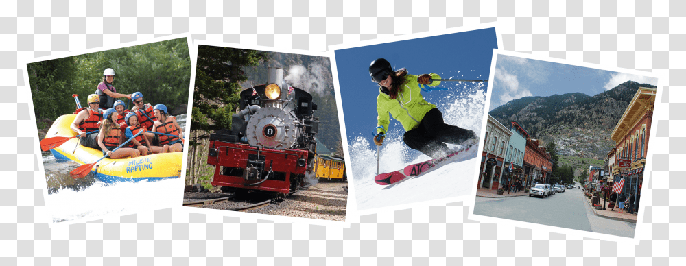 Footer Picture Collage2 Snowboarding, Person, Human, Locomotive, Train Transparent Png