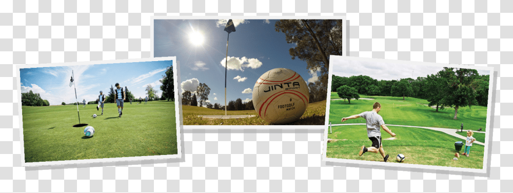 Footgolf Picturegroup Grass, Person, Ball, People, Collage Transparent Png