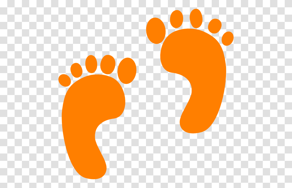 Footprint Clipart Orange Small Footprints Clip Art Transparent Png