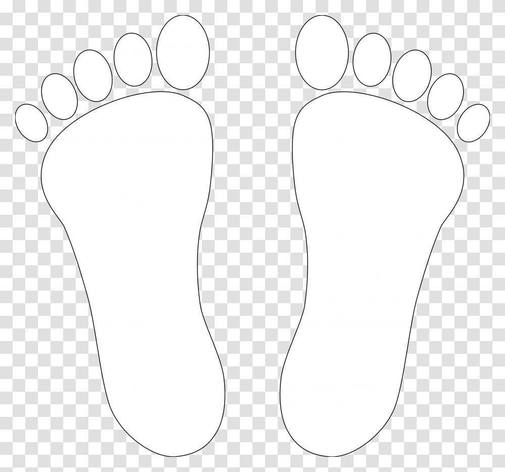 Footprint Clipart Right Foot Foot Black And White Transparent Png