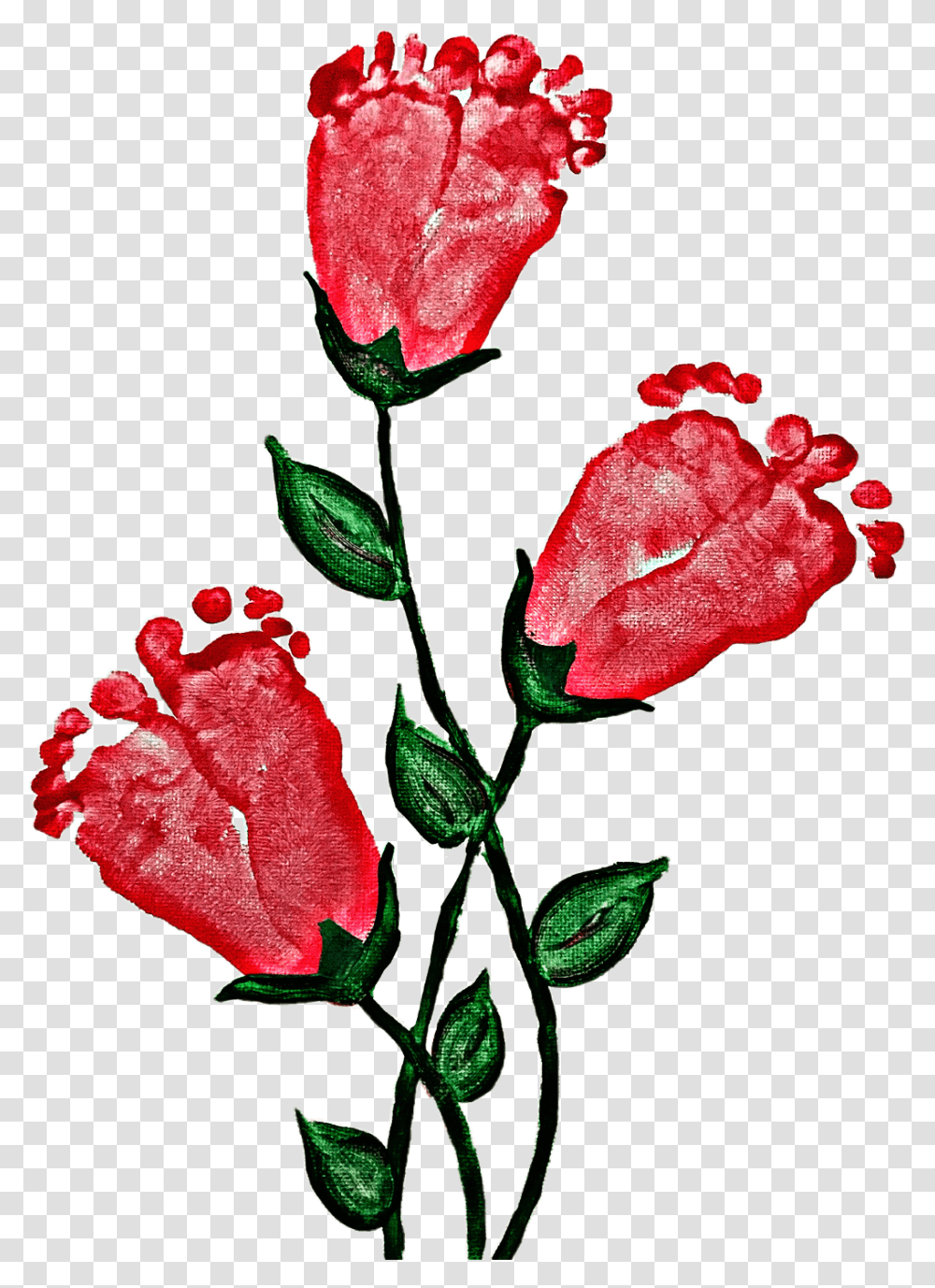 Footprint Flower Craft, Plant, Petal, Blossom, Rose Transparent Png
