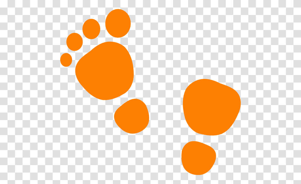 Footprints Clipart Orange Transparent Png