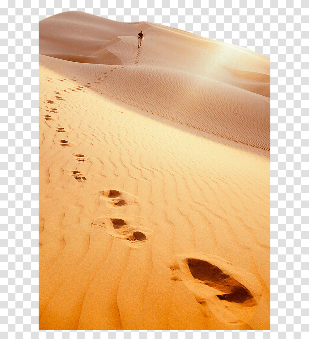 Footprints In Desert Sand, Soil, Outdoors, Nature, Dune Transparent Png
