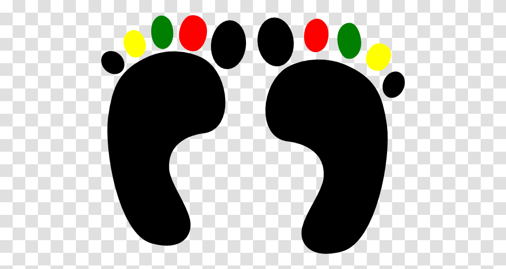 Footprints With Multi Colored Toes Clip Art For Web Transparent Png