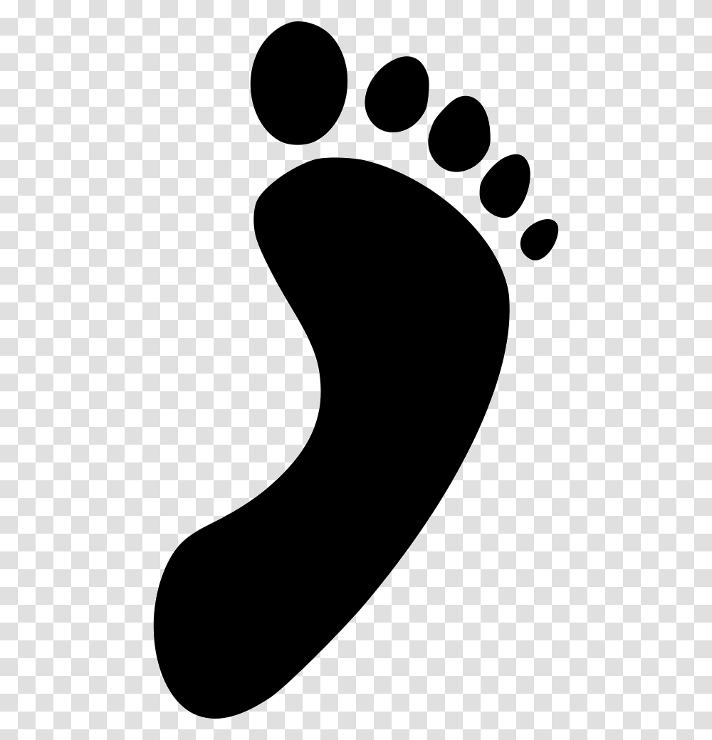Footsteps Clipart Left Footprint Black Footstep, Silhouette Transparent Png