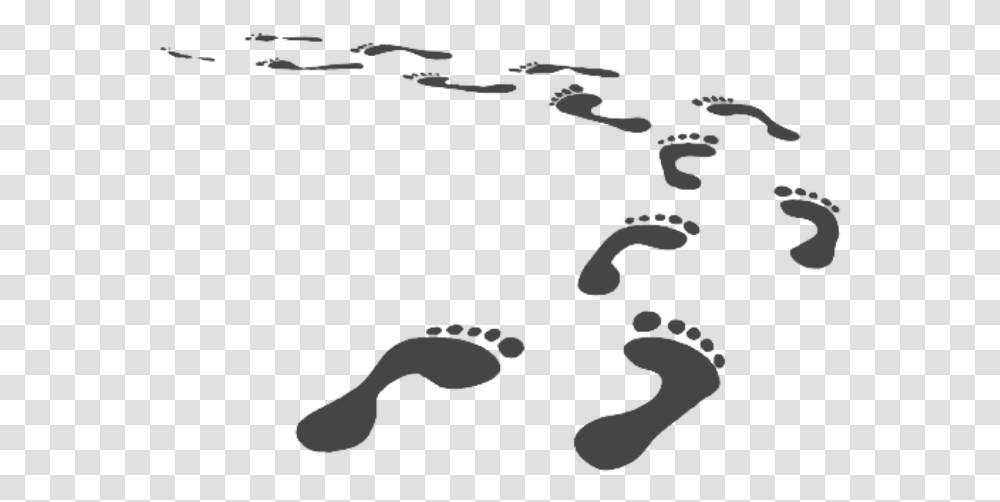 Footsteps Foot Prints Grey Footprint Clipart Black And White Transparent Png