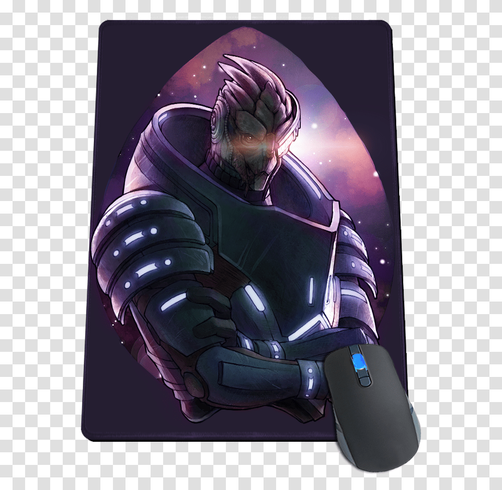 For Fans By Fansthe Archangel Mousepad Garrus Vakarian, Person, Human, Helmet, Clothing Transparent Png