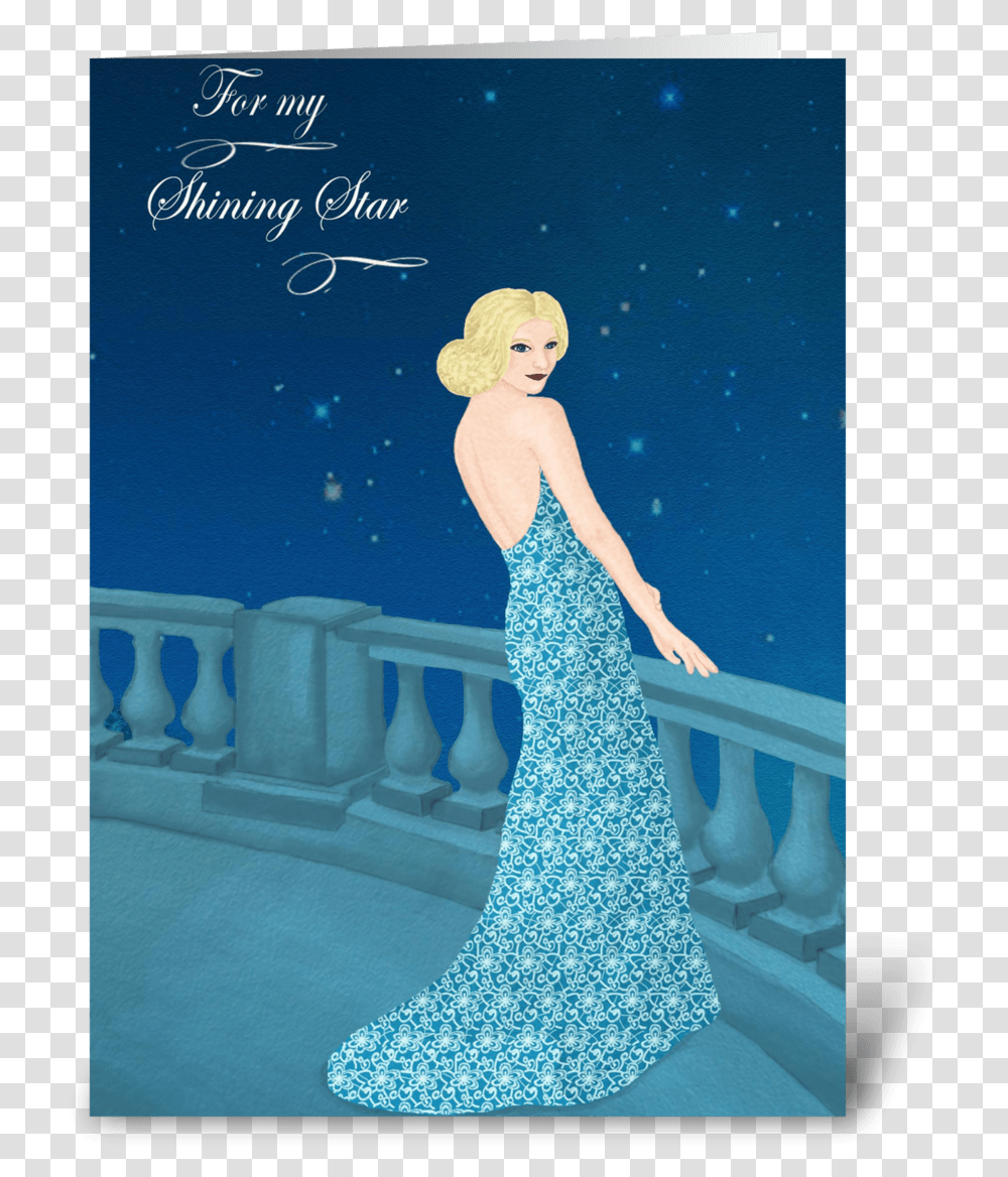 For My Shining Star Greeting Card Gown, Apparel, Evening Dress, Robe Transparent Png
