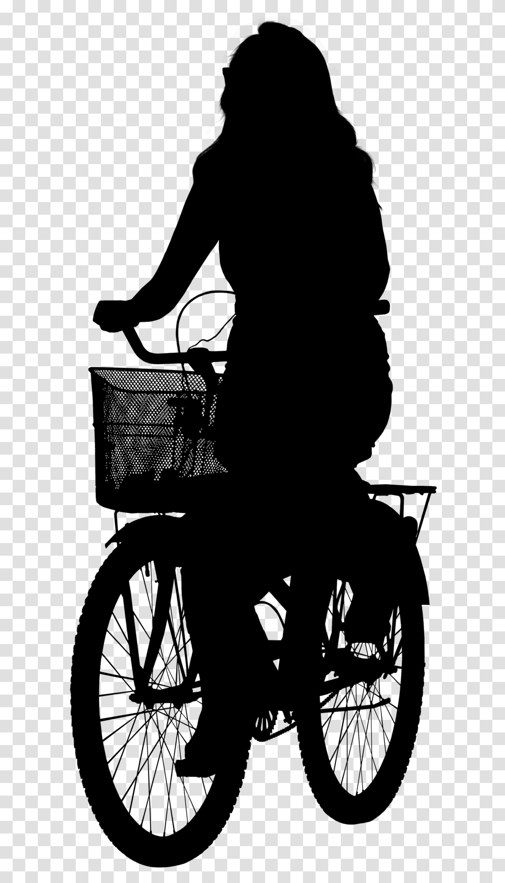 For Pictures Person Riding Bike Silhouette, Gray, World Of Warcraft Transparent Png