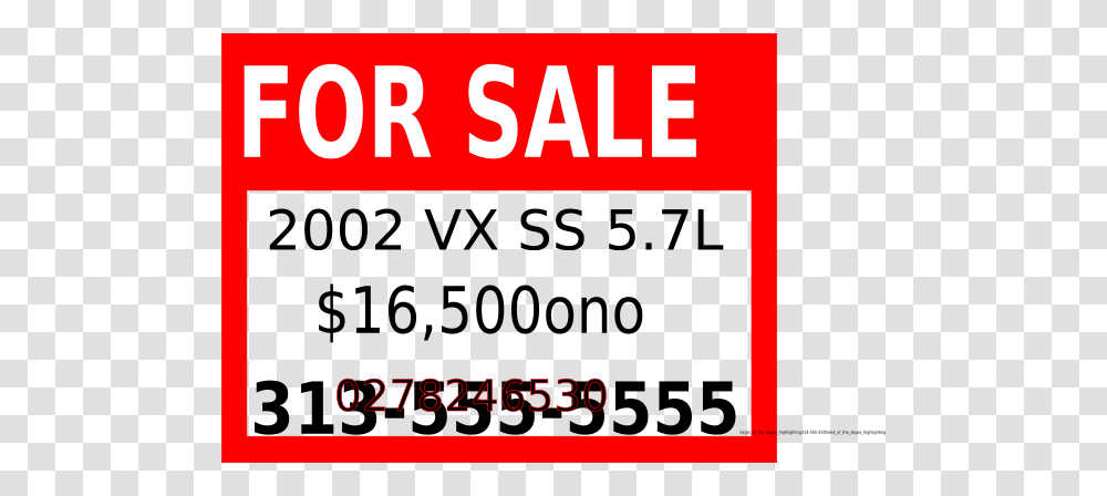 For Sale Sign Clip Art, Alphabet, Word, Number Transparent Png