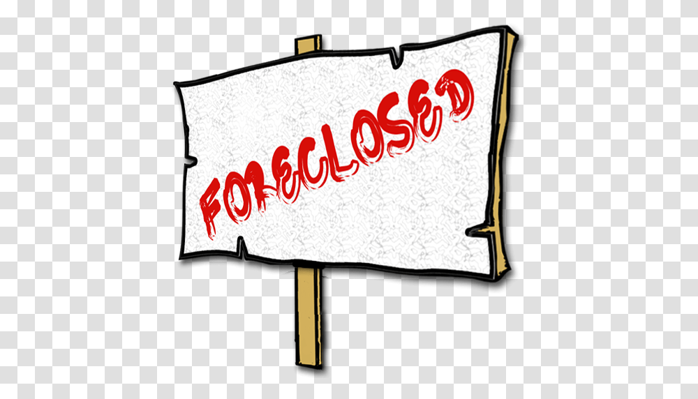 For Sale Sign Foreclosed Sign, Word, Banner, Cushion Transparent Png