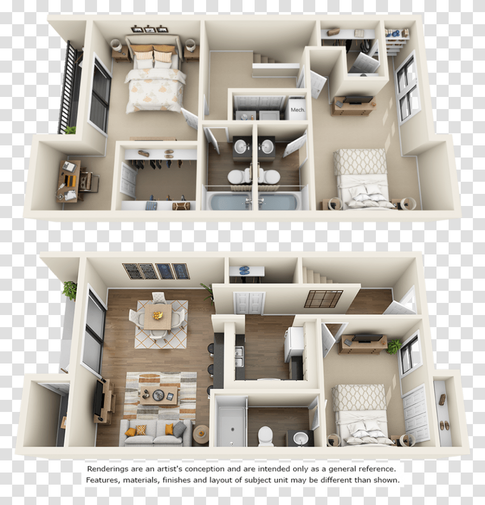 For The Cypress With Double Balcony Floor Plan, Diagram, Plot, Clinic Transparent Png