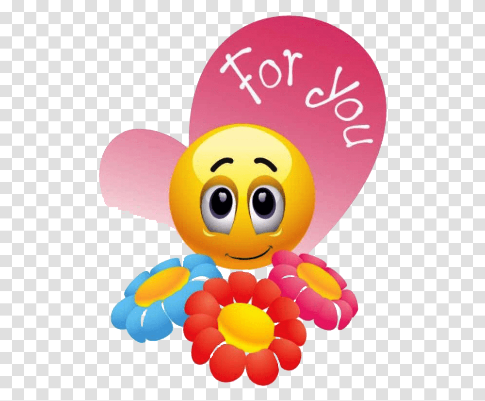 For You Flowers Emoticon, Animal, Balloon, Invertebrate Transparent Png