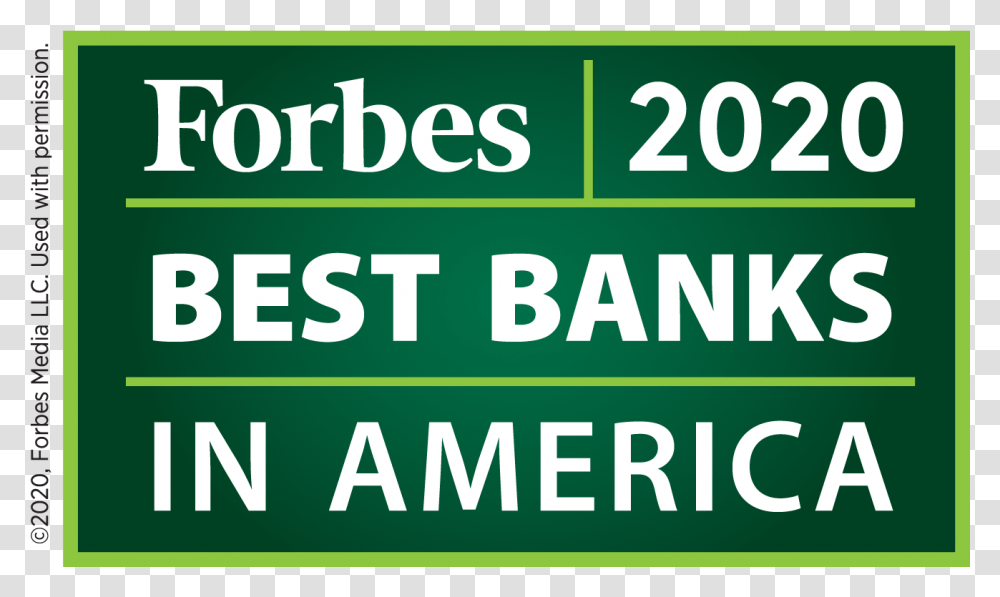 Forbes Best Bank Sign, Word, Number Transparent Png