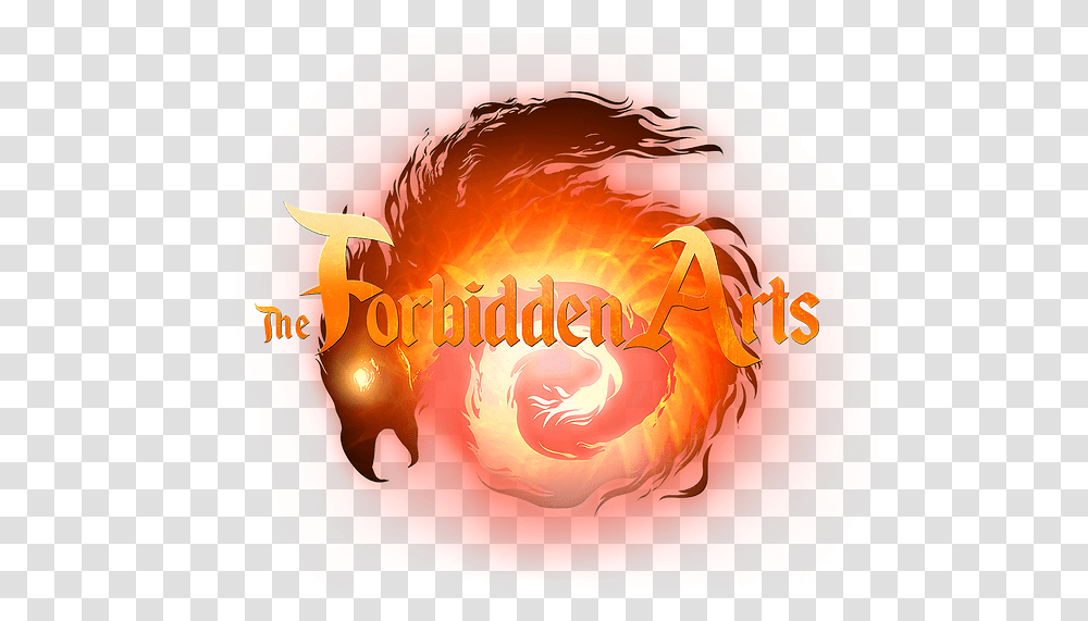Forbidden Arts Logo Of A Fire Dragon Download Forbidden Arts Logo, Mountain, Outdoors, Nature, Flare Transparent Png