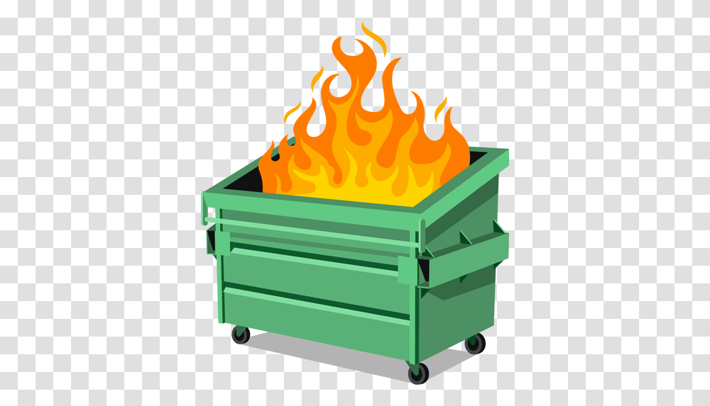Forbidden Emoji Dumpster Fire Emoji, Box, Flame, Crate, Forge Transparent Png