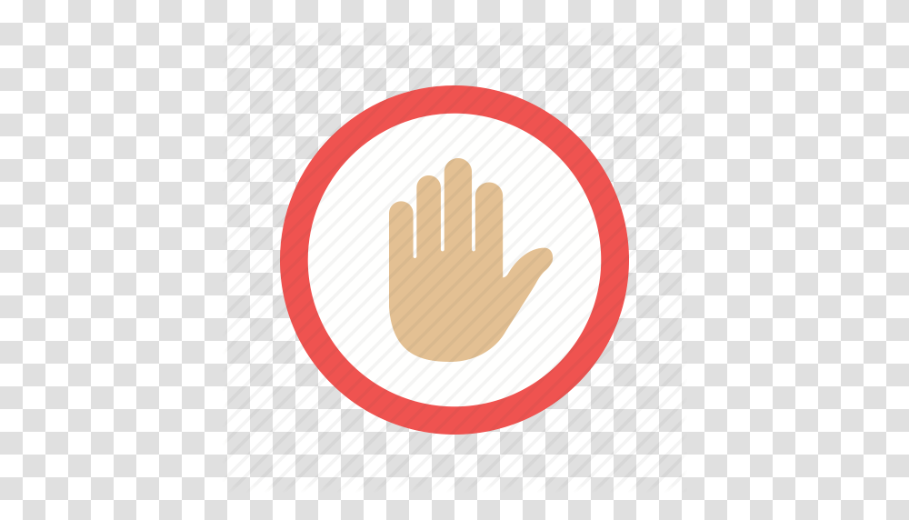 Forbidden Halt Hand Interrupt Red Sign Stop Icon, Tape, Fist, Logo Transparent Png