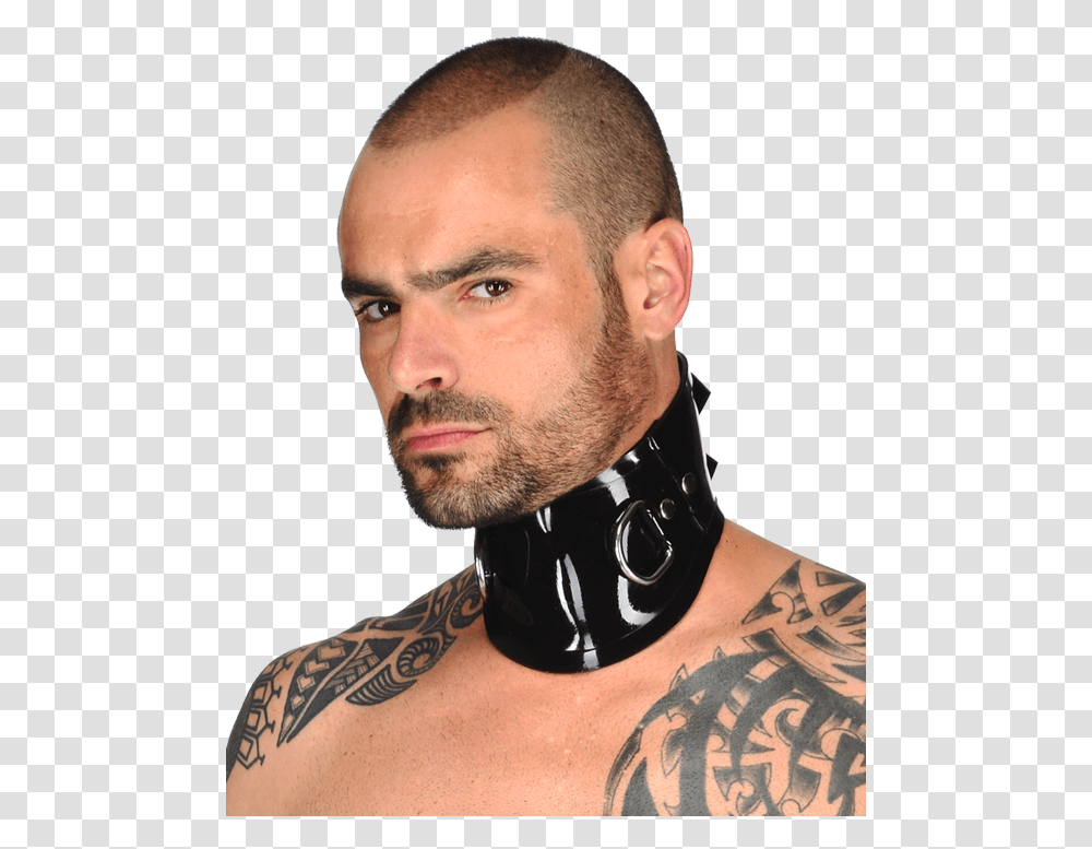 Forbidden Posture Collar Man Shower Cap, Skin, Person, Human, Tattoo Transparent Png