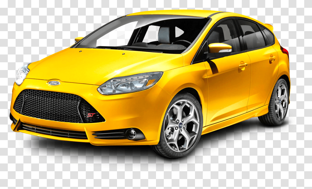 Ford Focus Yellow Car Image Ford Focus Yellow, Vehicle, Transportation, Automobile, Sedan Transparent Png