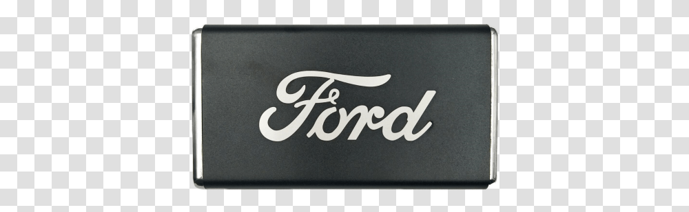 Ford Logo Metal Power Bank Sign, Text, Word, Alphabet, Label Transparent Png
