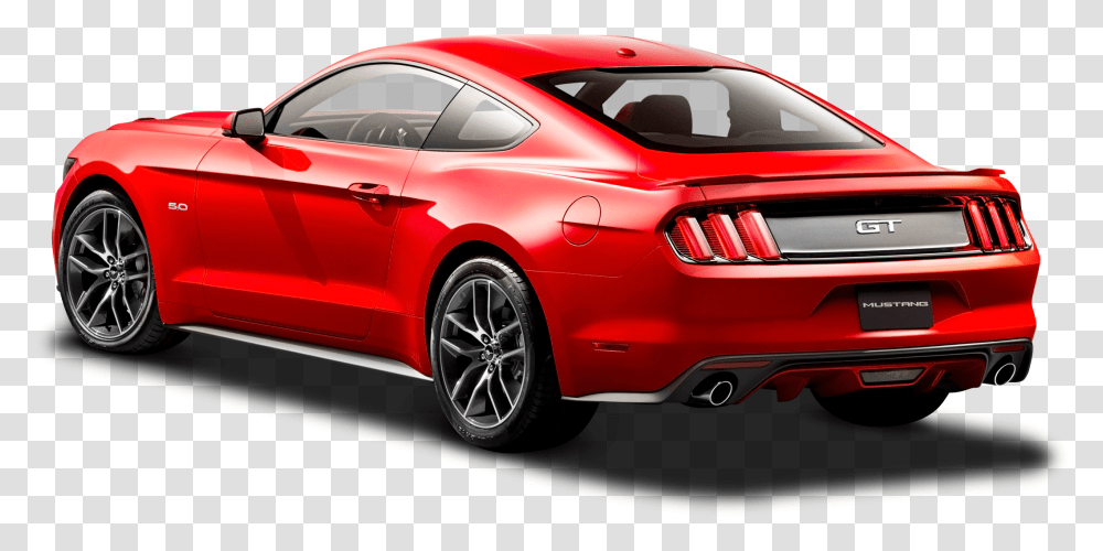 Ford Mustang Red Car Back Side Image Pngpix Mustang Car Back Side, Sports Car, Vehicle, Transportation, Automobile Transparent Png