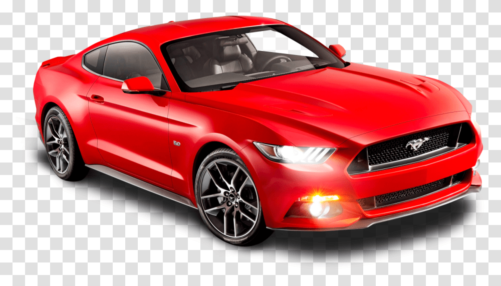 Ford Mustang Red Ford Mustang, Sports Car, Vehicle, Transportation, Automobile Transparent Png