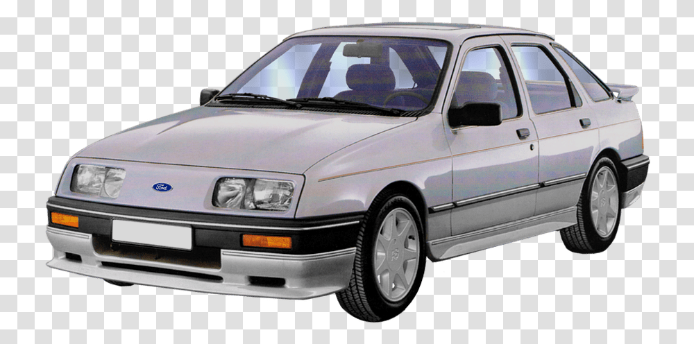 Ford Sierra Car Background 80s Car Retro, Vehicle, Transportation, Windshield, Sedan Transparent Png