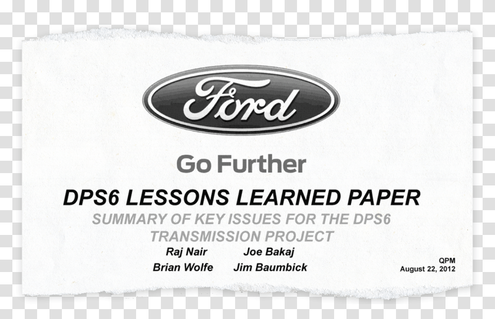 Ford, Paper, Label, Document Transparent Png