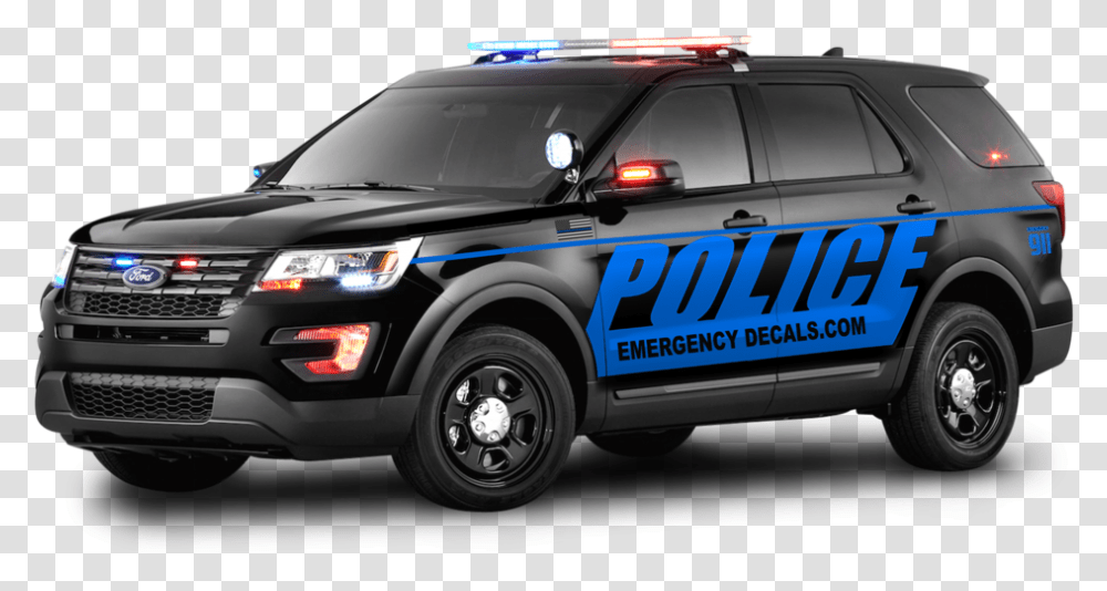 Ford Utility Blue Line Overlaid Kits Police Car Side, Vehicle, Transportation, Automobile, Wheel Transparent Png