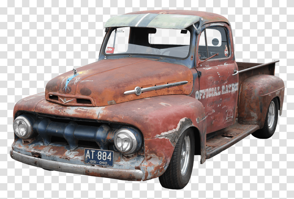 Ford V8 Automotive Old Timer Truck, Vehicle, Transportation, Pickup Truck, Rust Transparent Png