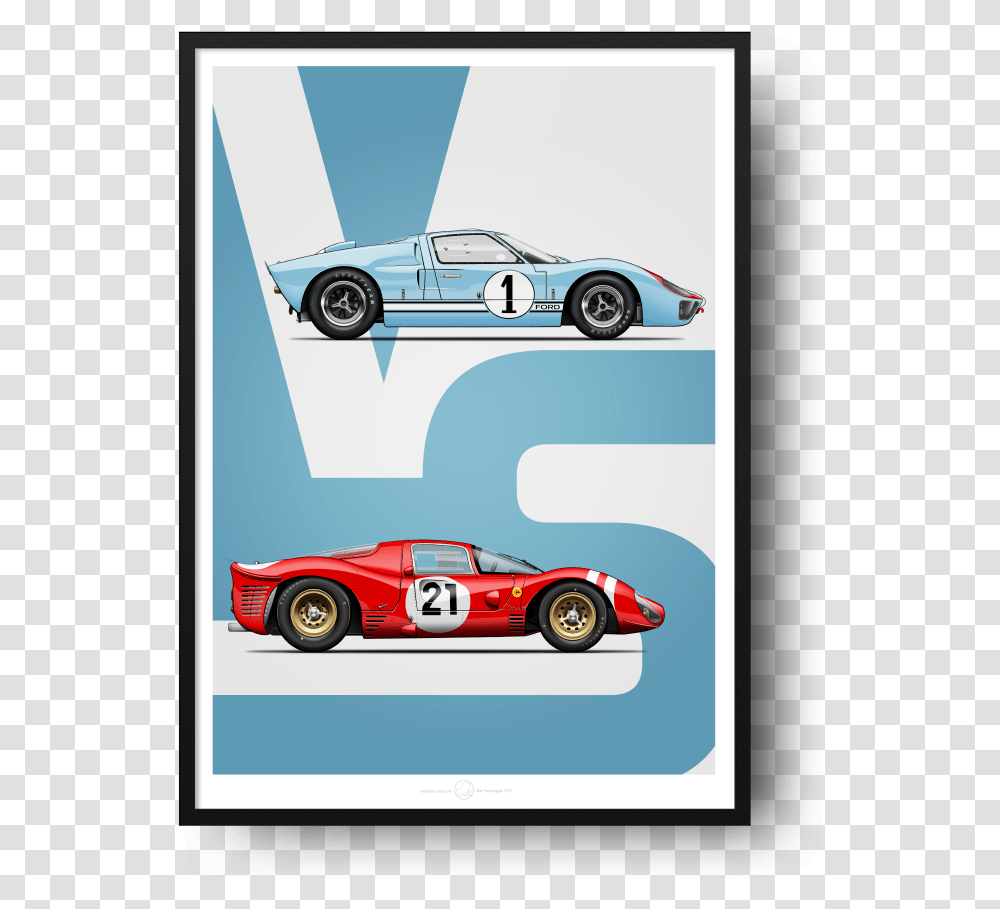 Ford Vs Ferrari 5070 13 Poster Le Mans, Car, Vehicle, Transportation, Sports Car Transparent Png