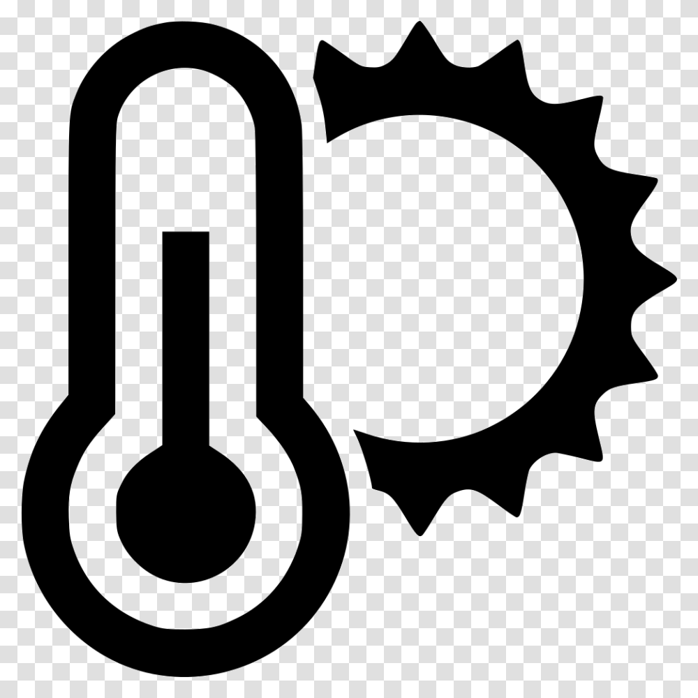 Forecast Thermometer Sun Heat Naga College Foundation Cba Logo, Shovel, Tool, Stencil Transparent Png