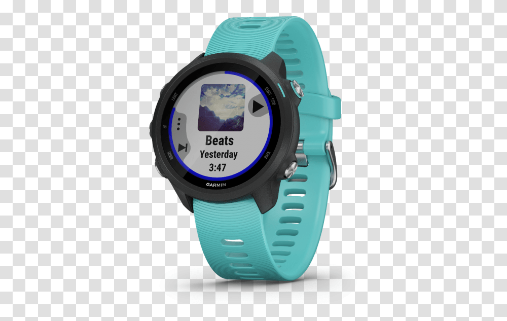 Forerunner 245 Music Aqua Garmin Forerunner Gps 245, Wristwatch, Digital Watch Transparent Png