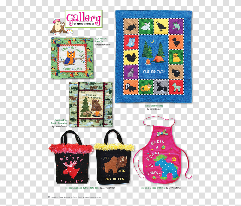 Forest Animals, Quilt, Apron, Patchwork, Rug Transparent Png