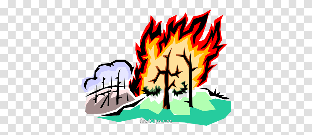 Forest Fire Royalty Free Vector Clip Art Illustration, Flame, Bonfire, Outdoors, Poster Transparent Png
