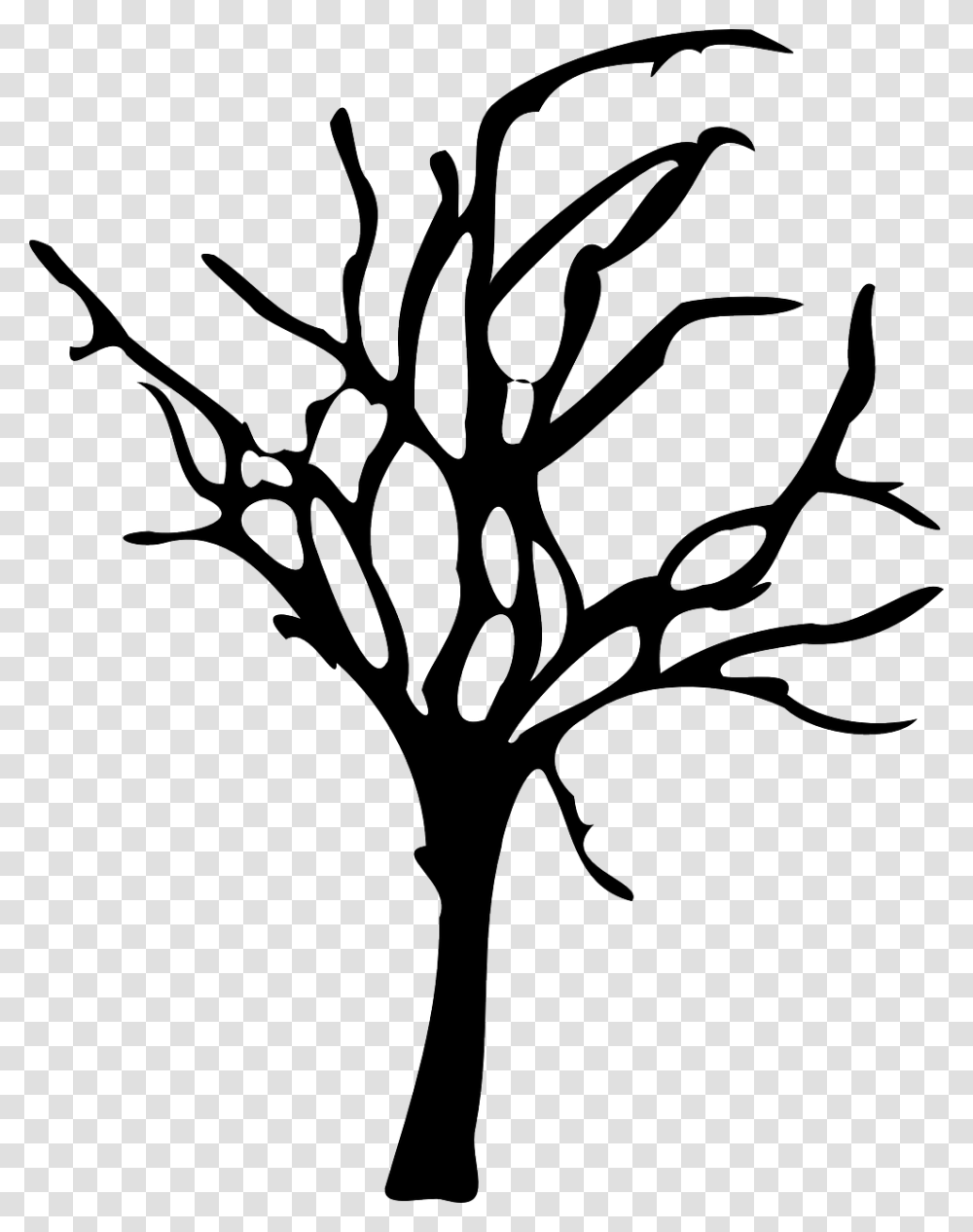 Forest Forest Decline Forest Dieback Tree, Stencil, Silhouette, Plant Transparent Png