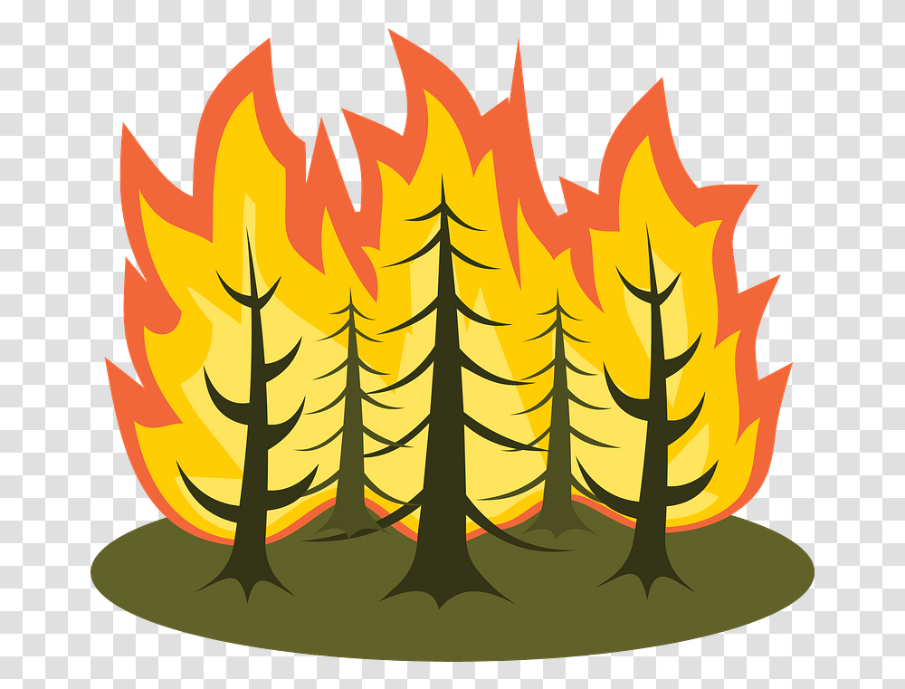 Forest Forest Fire Clipart, Flame, Bonfire, Painting, Tree Transparent Png