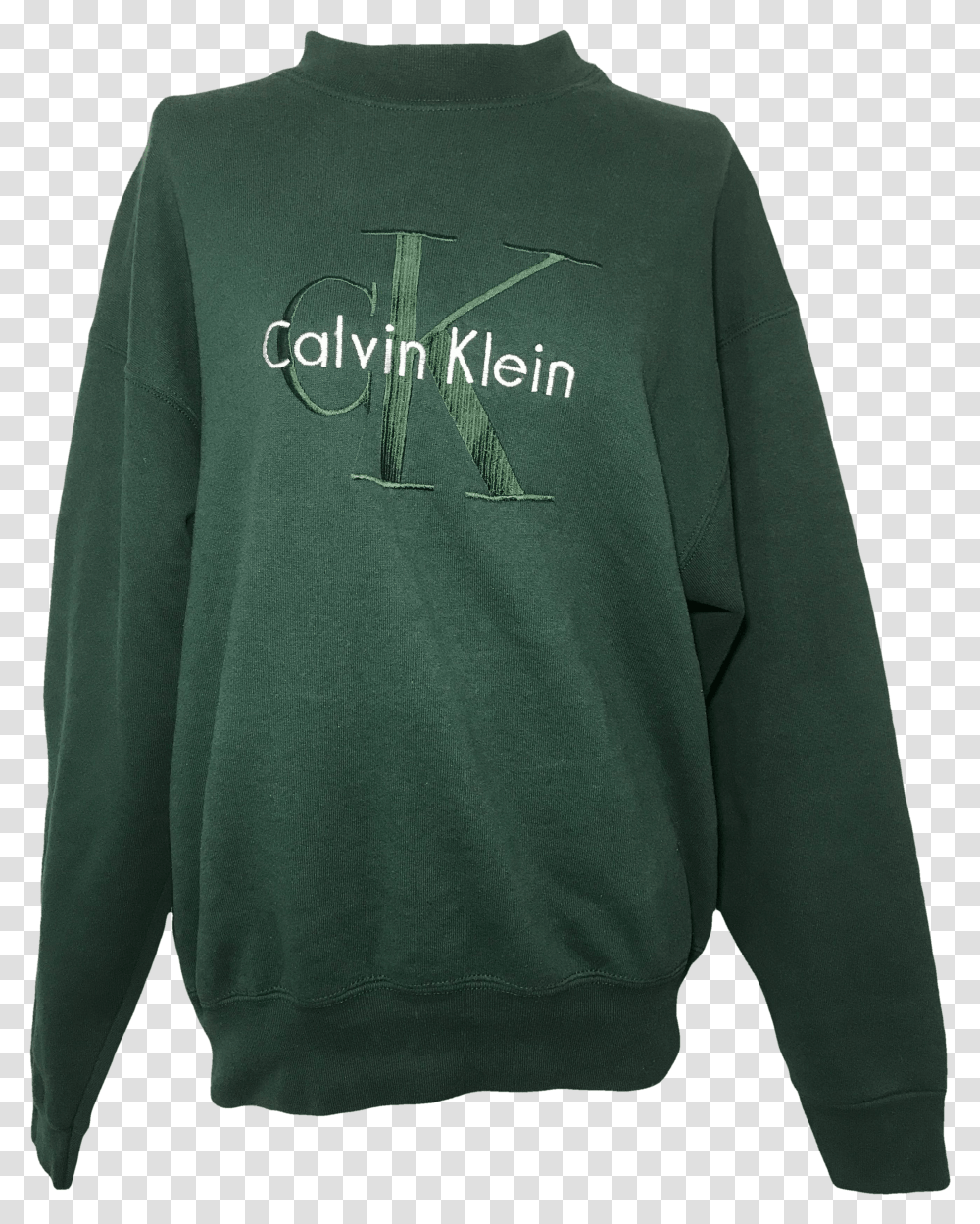 Forest Green Long Sleeve Crewneck Sweatshirt By Calvin Transparent Png