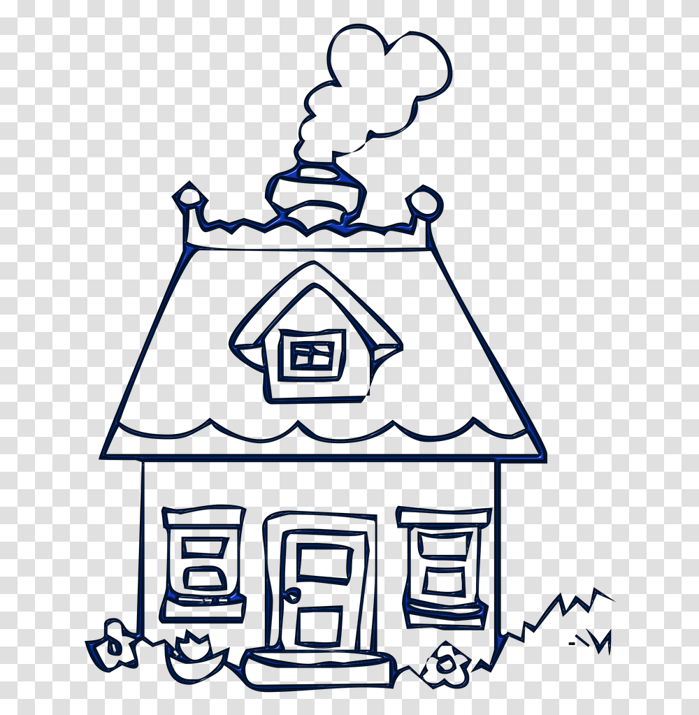 Forest House Cottage Building Housing Doodle House, Logo, Trademark, Triangle Transparent Png