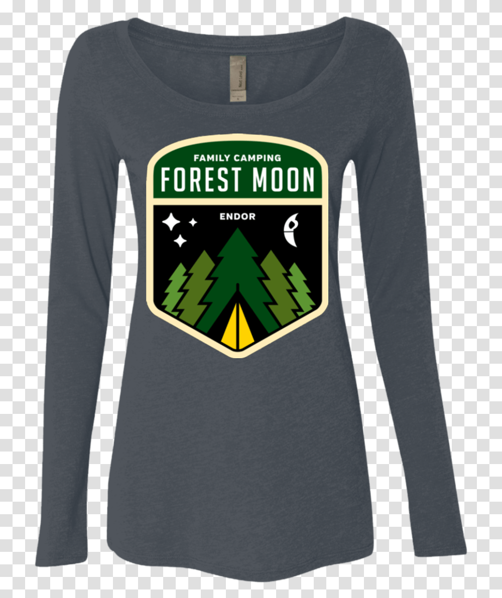Forest Moon Women's Triblend Long Sleeve Shirt T Shirt, Apparel, T-Shirt, Plant Transparent Png