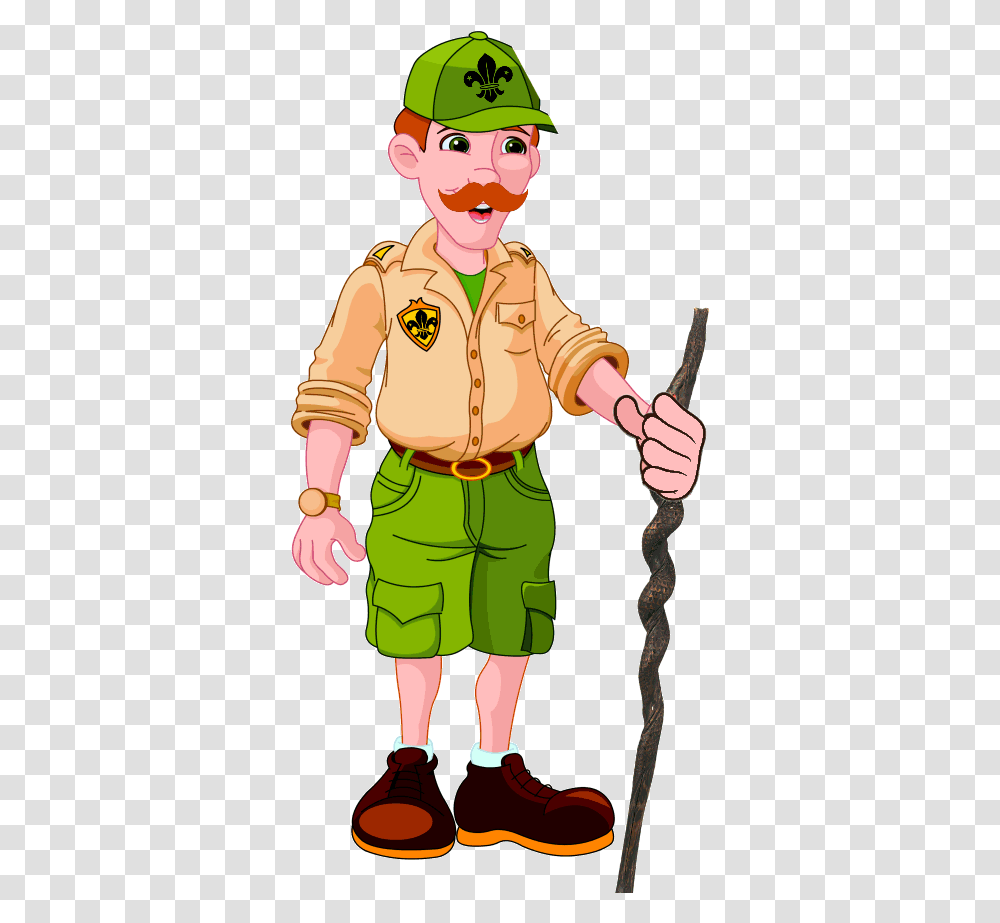 Forest Ranger Vector Clipart Download Forest Ranger Cartoon, Elf, Person, Costume Transparent Png