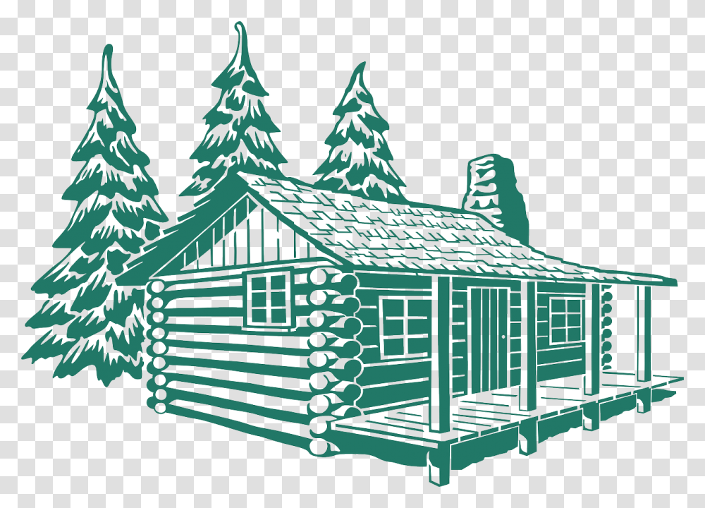 Forest Shack Cabin Wood Forest Hut Trees Porch Sh, Housing, Building, House, Log Cabin Transparent Png