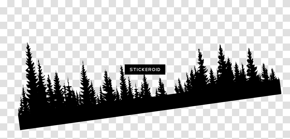 Forest Silhouette Forest Trees Silhouette, Axe, Tool, Weapon, Key Transparent Png