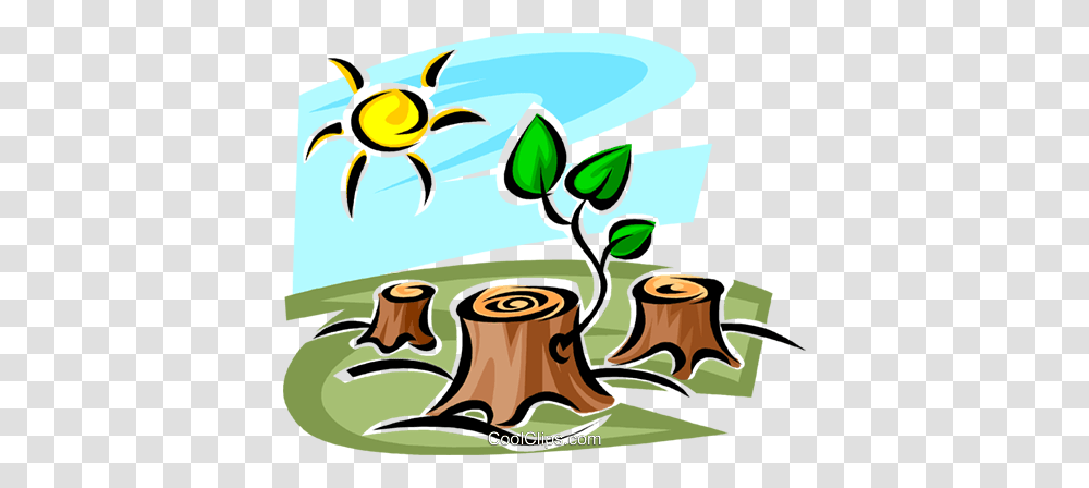 Forestry And Logging Royalty Free Vector Clip Art Illustration, Tree Stump Transparent Png