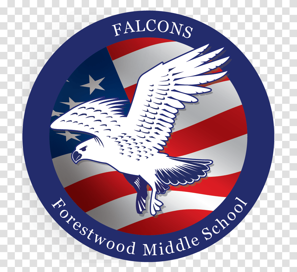 Forestwood Middle School Falcons, Bird, Animal, Emblem Transparent Png