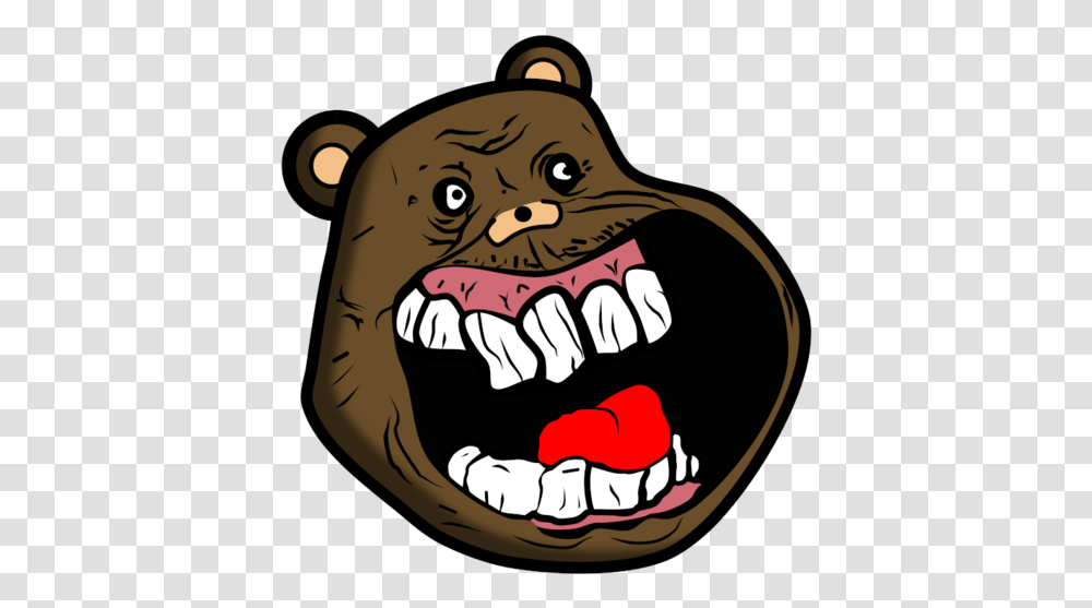 Forever Alone Happy Face Clipart Pedo Bear Gif, Teeth, Mouth, Animal, Mammal Transparent Png