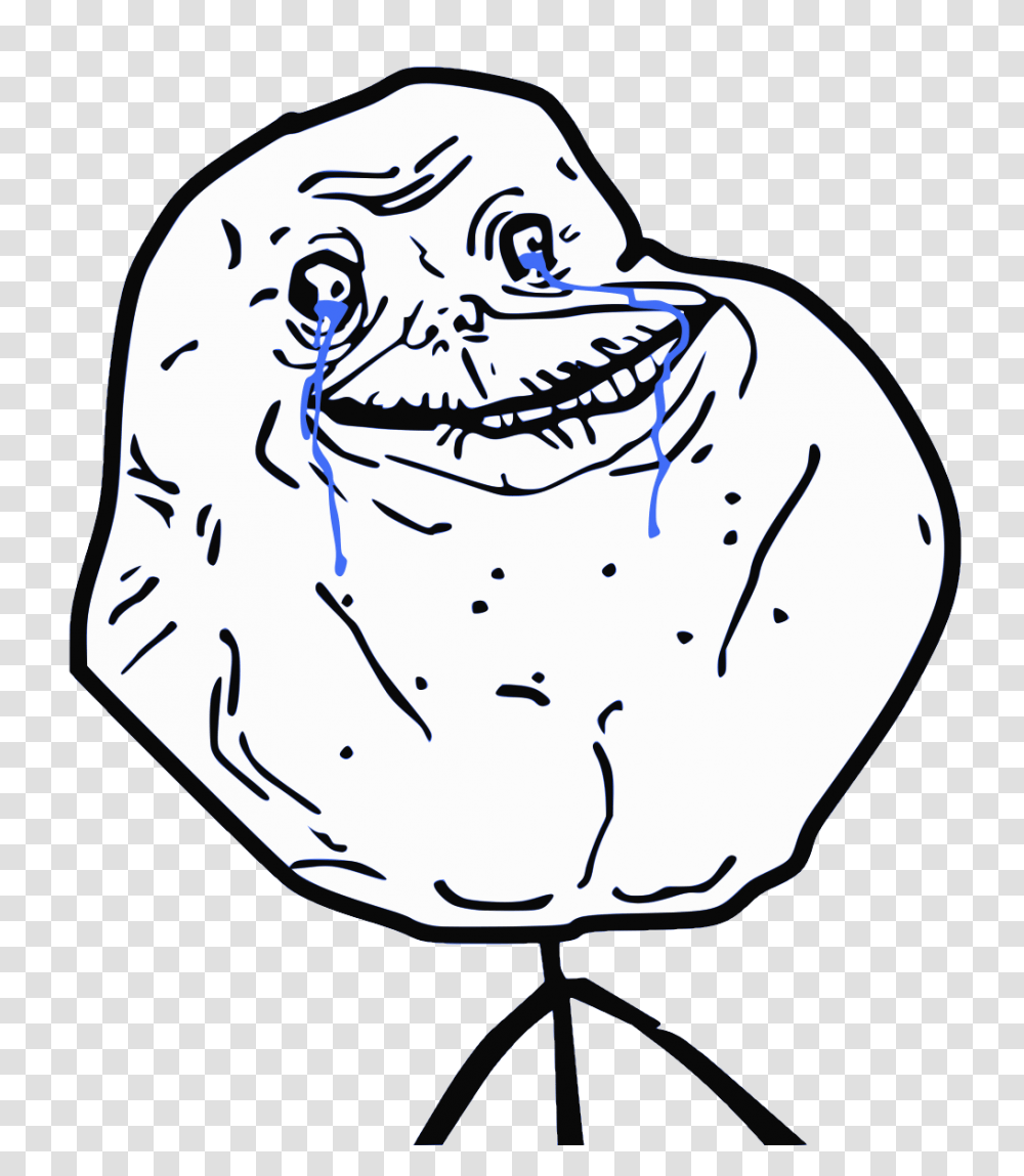 Forever Alone Know Your Meme, Animal, Drawing, Doodle Transparent Png
